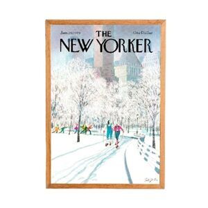 Vintage New Yorker 1979 Ski Central Park Poster Print
